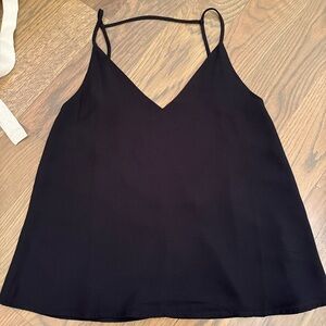 Blue Blush Black Camisole Top